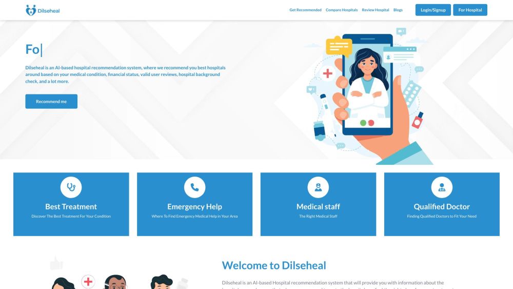 Dilseheal: AI System Recommends Hospitals Based on User Preferences