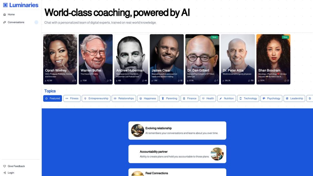 Luminaries: AI Coaching with Personalized Digital Experts for Conversation