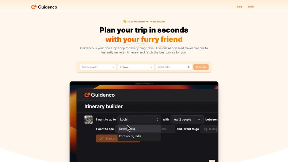 Guidenco AI Travel Planner: Personalized Holiday Itinerary Booking Tool