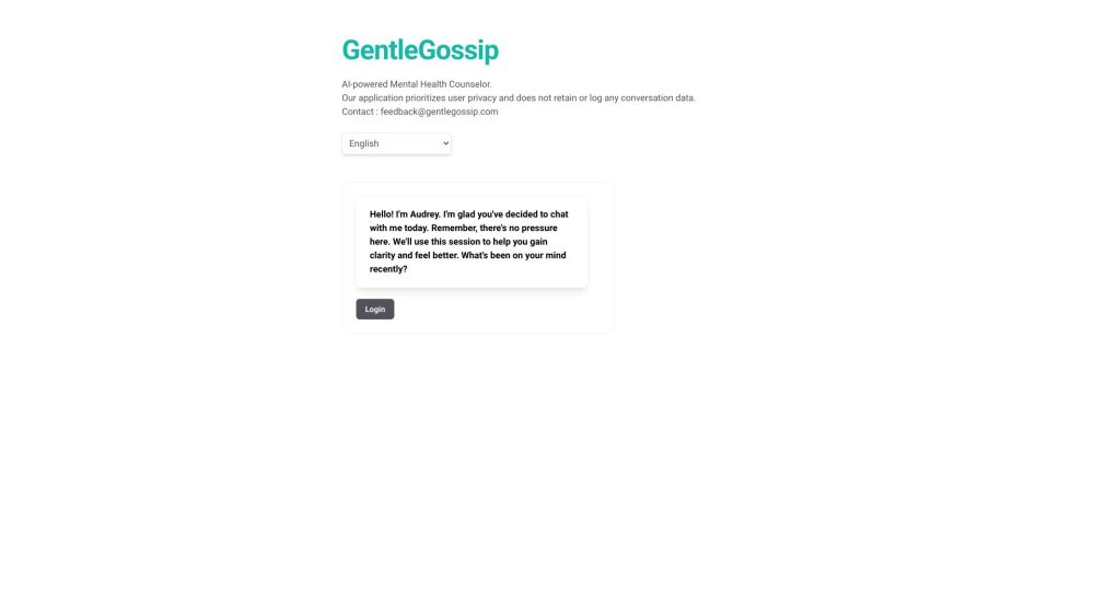 GentleGossip: AI Emotional Support, User Privacy Guaranteed