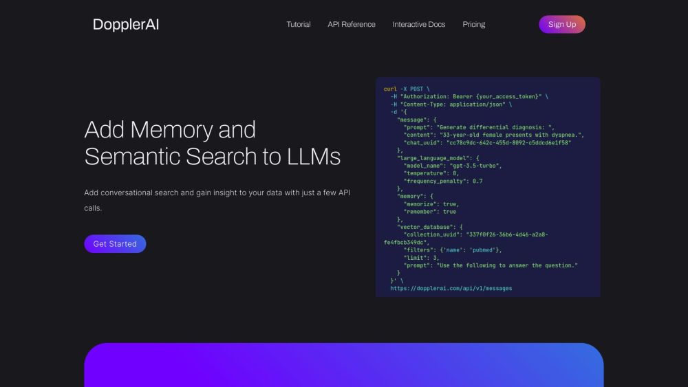 DopplerAI: Vector Database & AI Memory with Semantic Search API