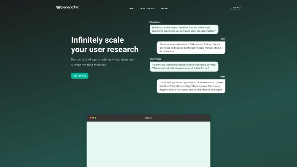 Pansophic: AI-Powered Platform for Smart User Research Interviews