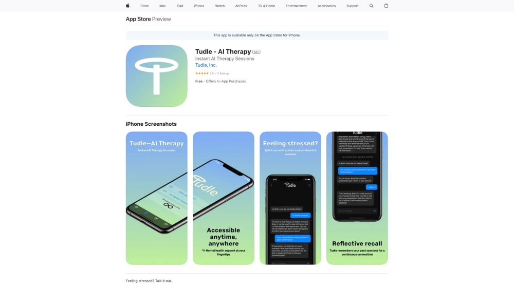 Tudle: AI Therapy App - Convenient, Accessible Mental Well-Being