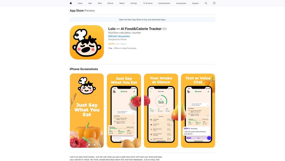 Lolo: Easy Food Tracker for Effortless Calorie Monitoring