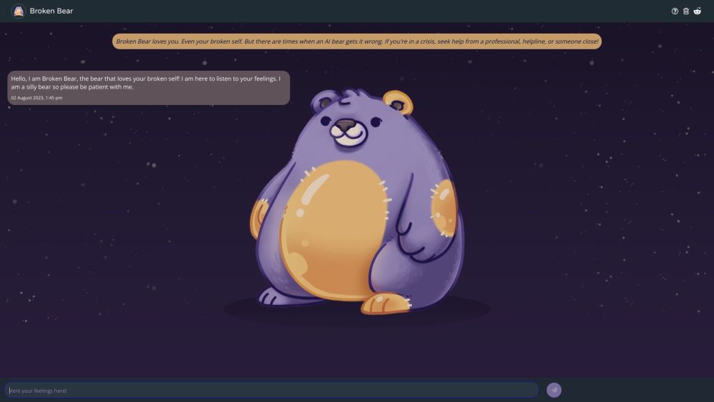 BrokenBear: AI Chatbot That Comforts & Loves Your Broken Self