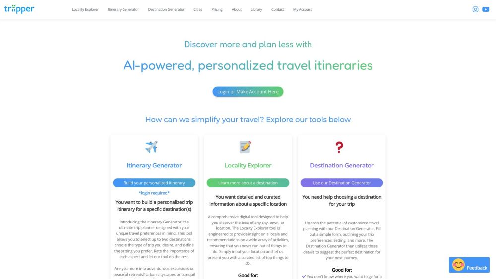 Triipper: AI Travel Planner - Personalized Itineraries, Stress-Free Journeys