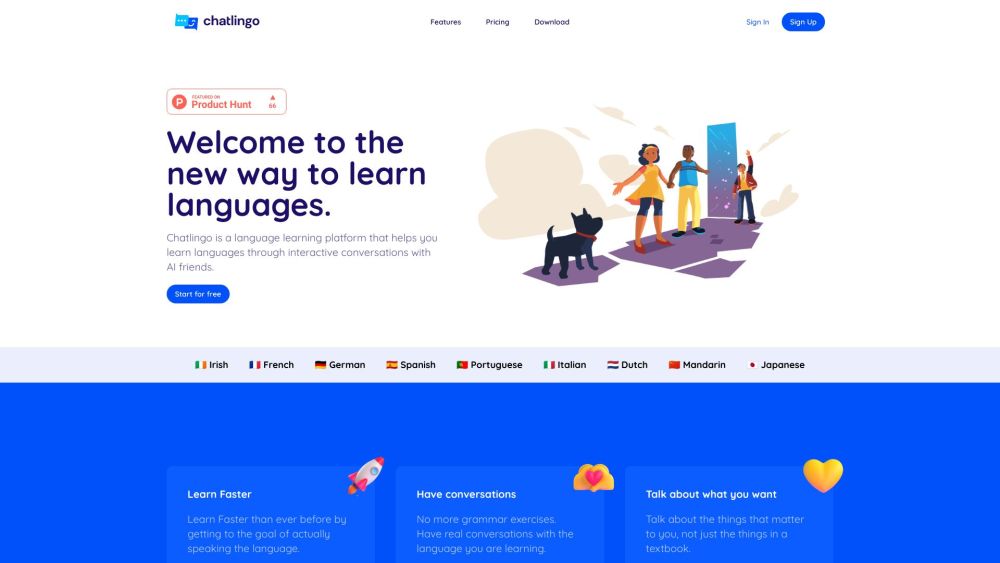 Chatlingo: AI-Powered Language Learning Platform with Interactive Friends