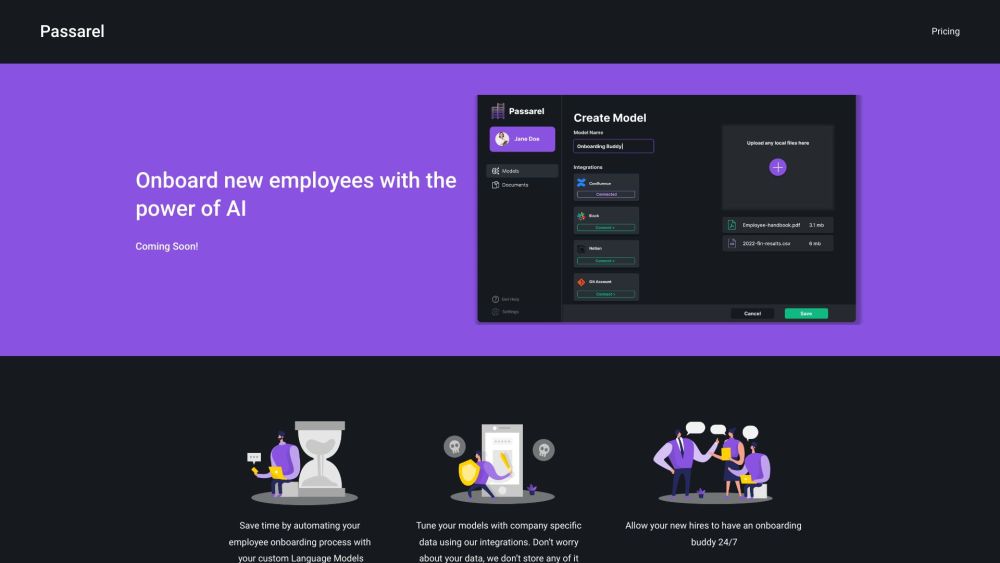 Passarel: AI for Custom Language Models & Employee Onboarding