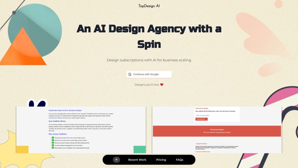 **TopDesign AI: Create Stunning Websites with AI-Powered Design Tools**