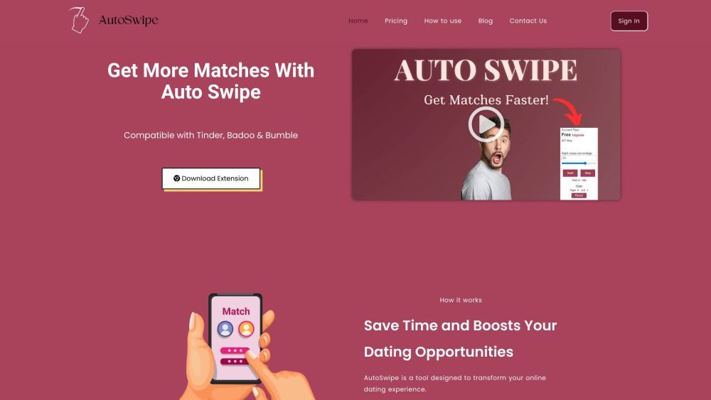 Auto Swipe Extension: Automate Swipes on Tinder, Badoo, & Bumble