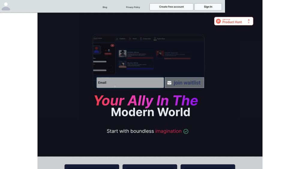 Modern Mate: AI-Powered Social Network for Customizable Chatbot Creation