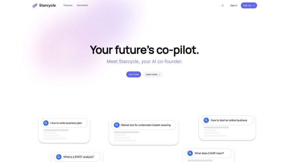 Starcycle: AI-Powered, Personalized Business Planner - Fast & Easy