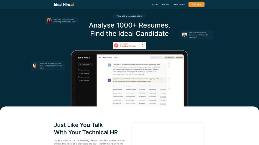 Ideal Hire: Find Top Candidates Quickly with Unmatched Accuracy