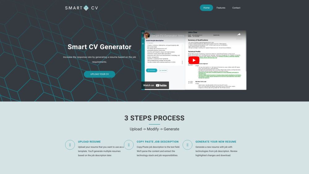 Smart CV Generator: AI Customized Resumes for Better Response Rate