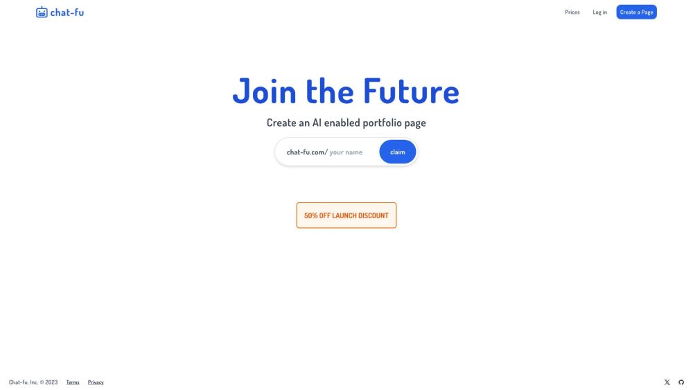 Chat-fu: Build Custom Portfolio Pages with AI Chatbot-Powered Creation