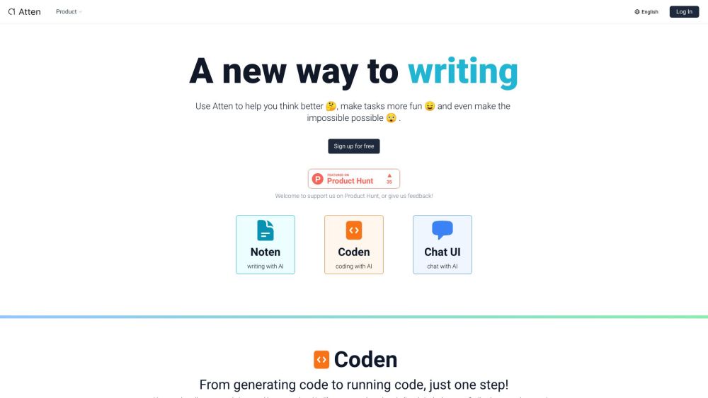 Atten: AI Tool to Think, Learn, Write & Code Efficiently