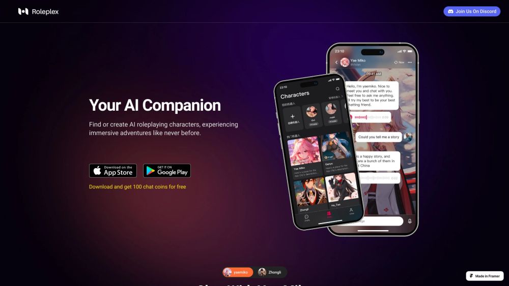 Your AI Companion: Create & Find Immersive Roleplaying Characters