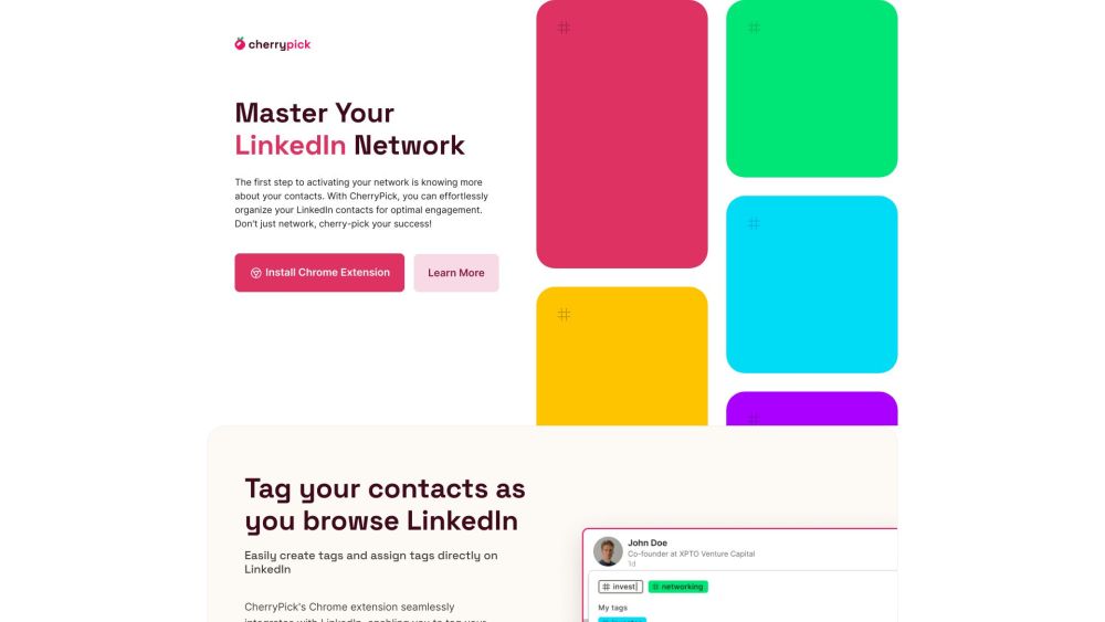 CherryPick: Organize & Manage LinkedIn Contacts for Better Networking