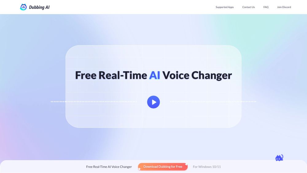 Dubbing AI: Real-time Voice Changer with AI – Free, Unlimited, Instant