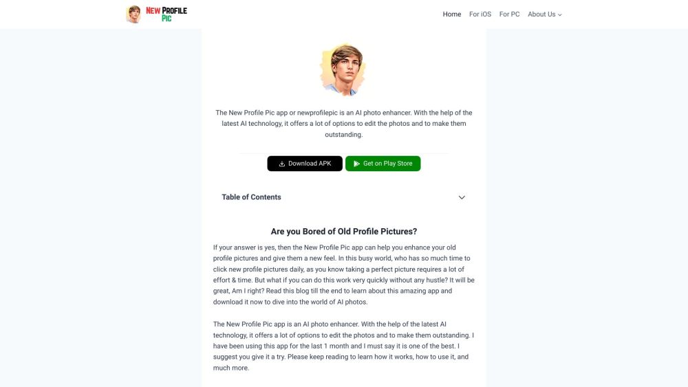 New Profile Pic App: AI Photo Enhancer with Powerful Editing Options