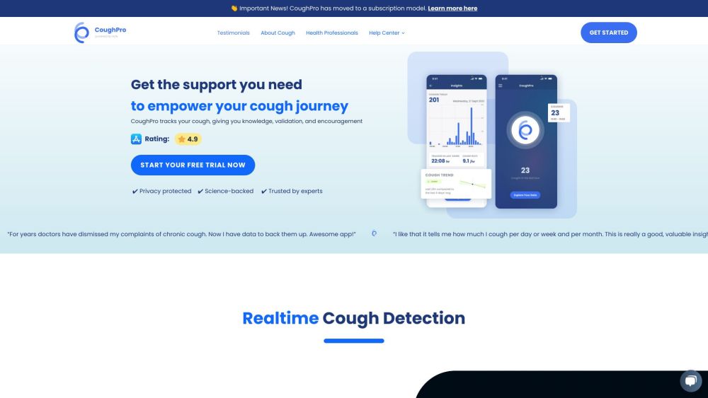 CoughPro: Real-Time Cough Monitoring and Insightful Data Tracking