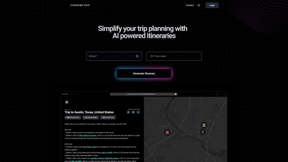 Forgemytrip: AI-Powered Trip Planning with Effortless Itineraries