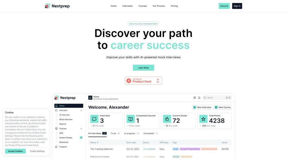 Nextprep: AI-Powered Platform for Career Advancement & Success