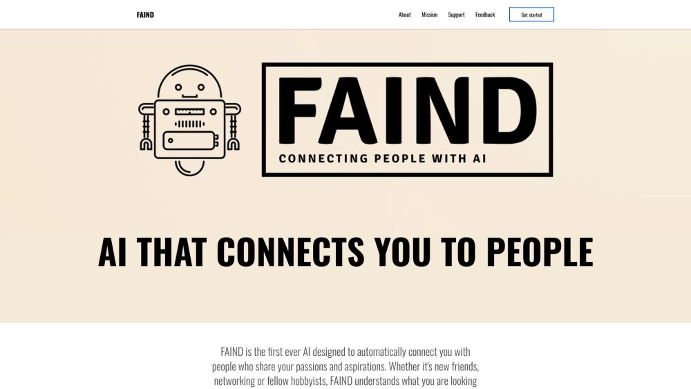 FAIND: AI Connecting People with Similar Interests - Social Matching