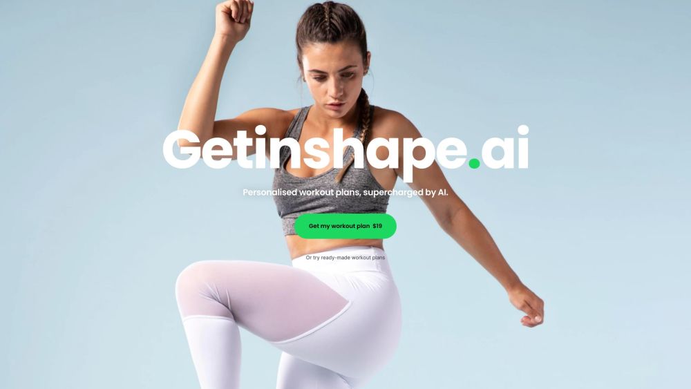 Getinshape.ai: Personalised Workout Plans Powered by AI for Your Fitness