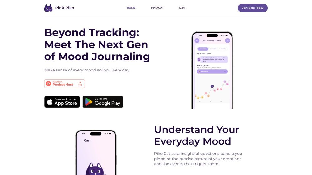 Pink Piko: Fun, AI-Powered Interactive Mood Journaling