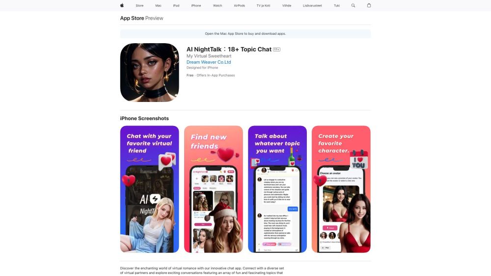 AI NightTalk: Virtual Romance & AI-Powered Chat App Experience