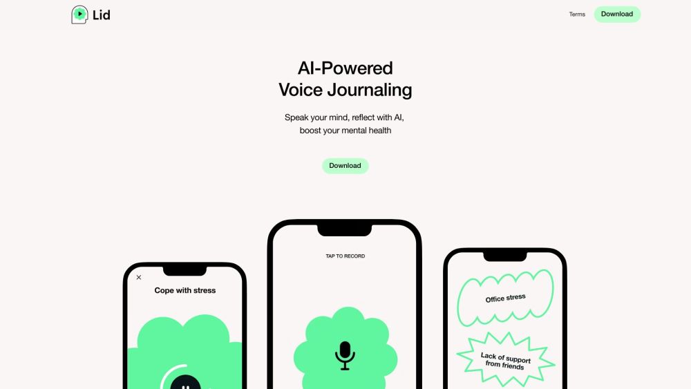 Lid: AI Voice Journal for Self-Reflection : Personal Growth Tool