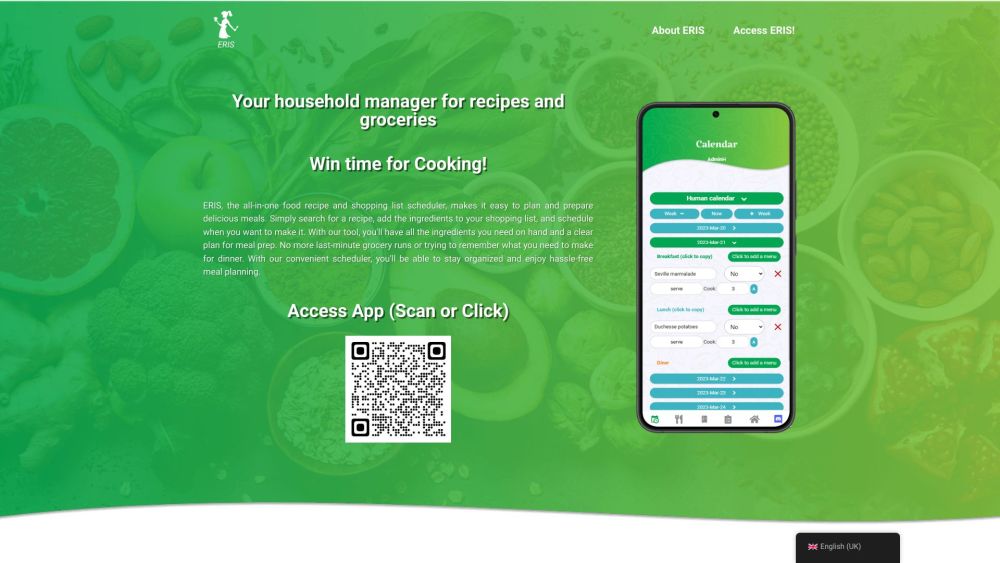 ERIS - Personal Kitchen Assistant: Plan & Prepare Meals with Ease