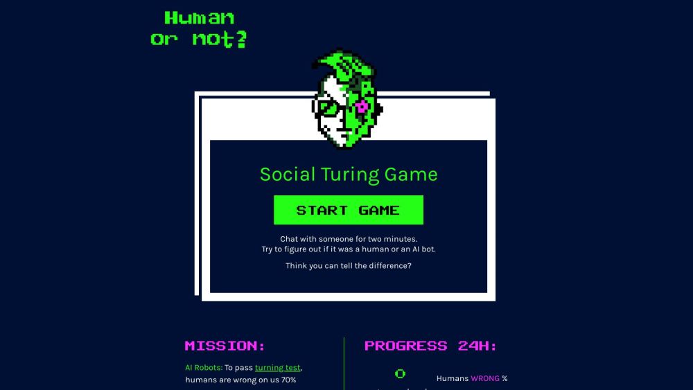 Human or Not: A Social Turing Game : Spot Humans, Outsmart AI Bots