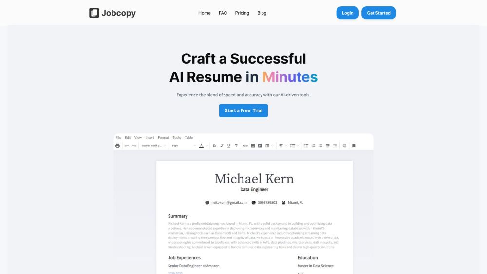 Jobcopy: AI-Powered Resume & Cover Letter Builder for Professionals