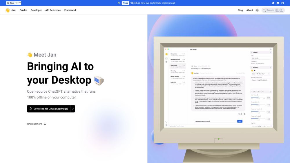 Jan: Offline ChatGPT Alternative for Secure AI Conversations