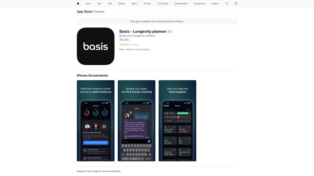 Basis: Build & Track Health & Longevity Routine Easily & Effectively