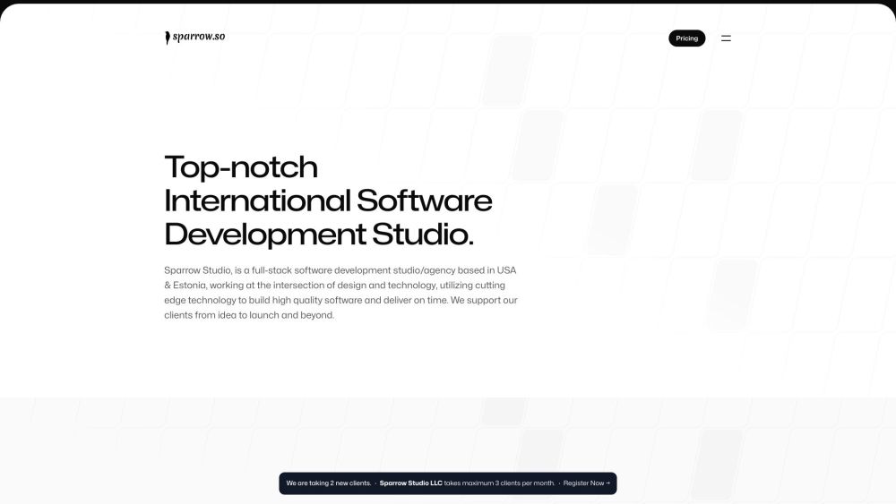 Sparrow Studio: Innovative, Tech-Focused Software Development Agency