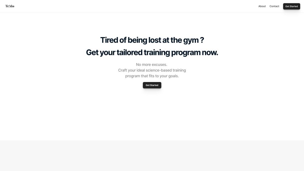 TrAIn: AI-Powered Sport Training Programs Delivered Fast in One Minute