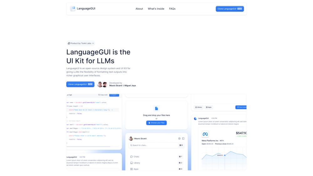 LanguageGUI: Seamless Open-source UI Kit for LLMs Integration & Customization