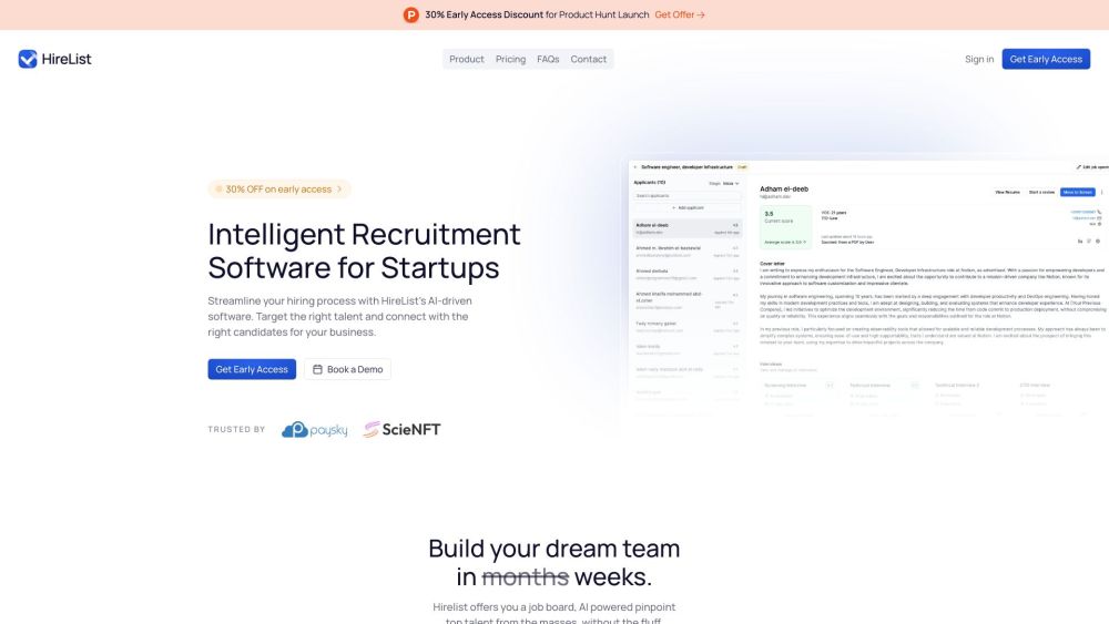 HireList: AI-Powered Platform for Fast, Efficient Hiring Solutions