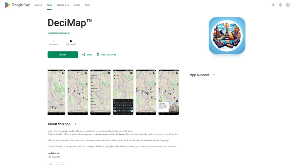 DeciMap: Explore Top 10 Tourist Spots with Your Personal Tour Guide App