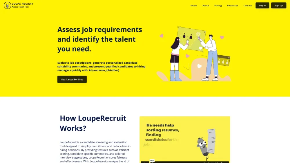 Loupe Recruit: Assess Job Needs & Identify Talent with AI Tech