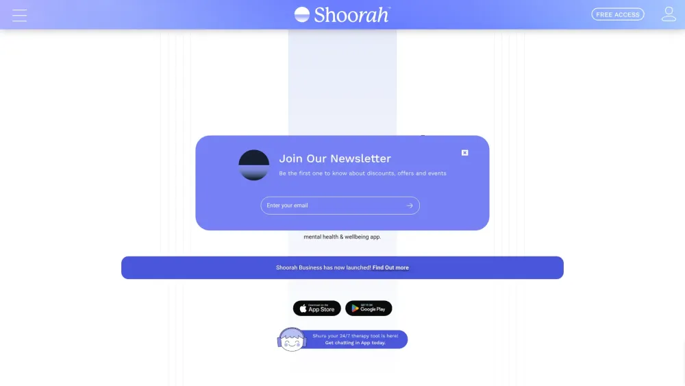 Shoorah: Wellbeing App for Comprehensive Mental Health Support