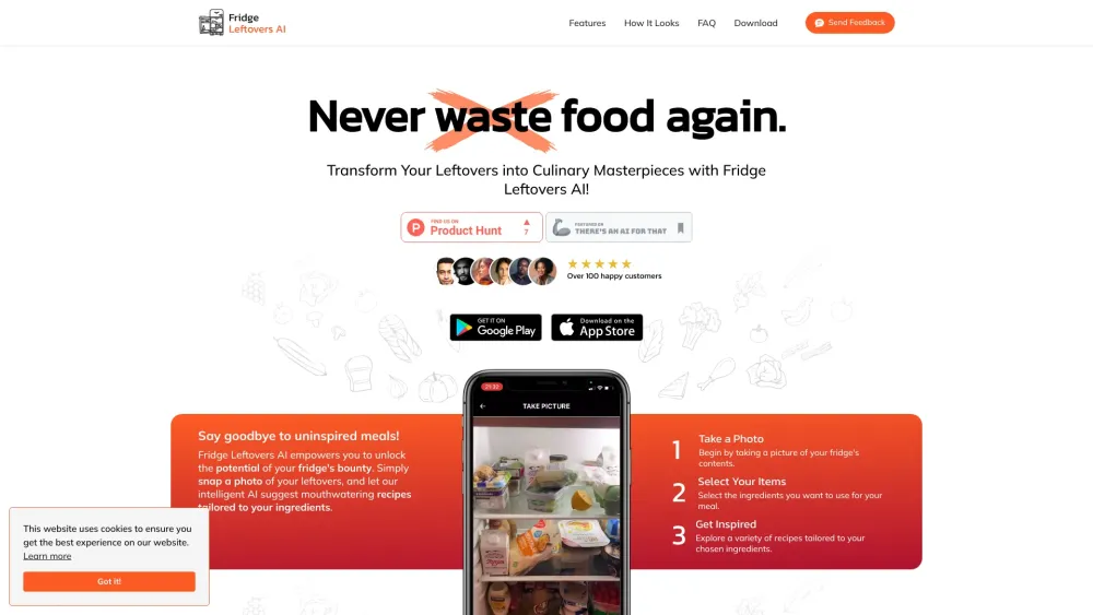 Fridge Leftovers AI: Transform Leftovers into Culinary Masterpieces Easily