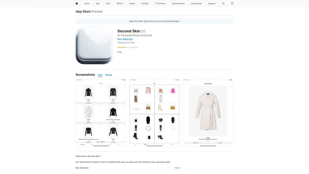 Second Skin: AI Fashion Guru - Personalized Style Picks & Easy Shopping