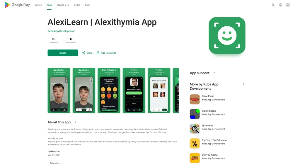 AlexiLearn: Emotions & Expressions for Alexithymia and Autism Therapy