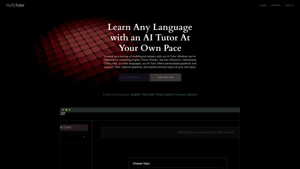 **FluffyTutor: Personalized AI Language Learning for All Levels**