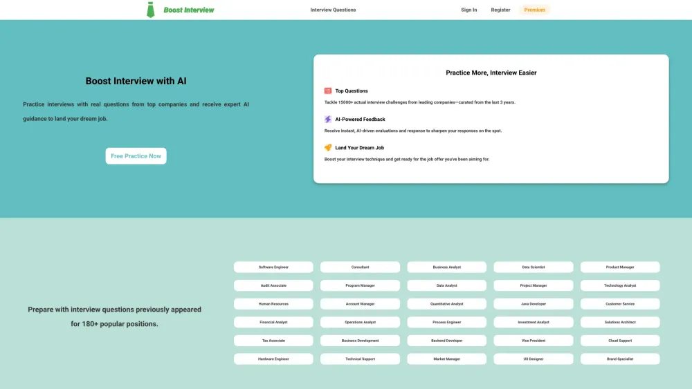 Boost Interview: Real Practice Questions with AI Guidance