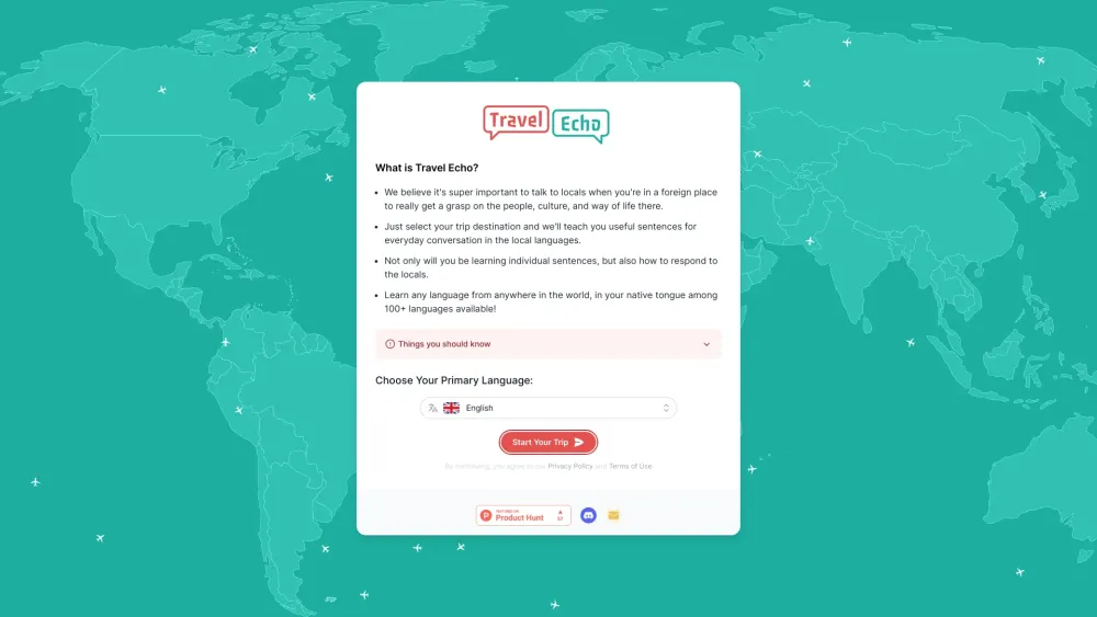 Travel Echo: Learn Any Language & Communicate Easily While Traveling